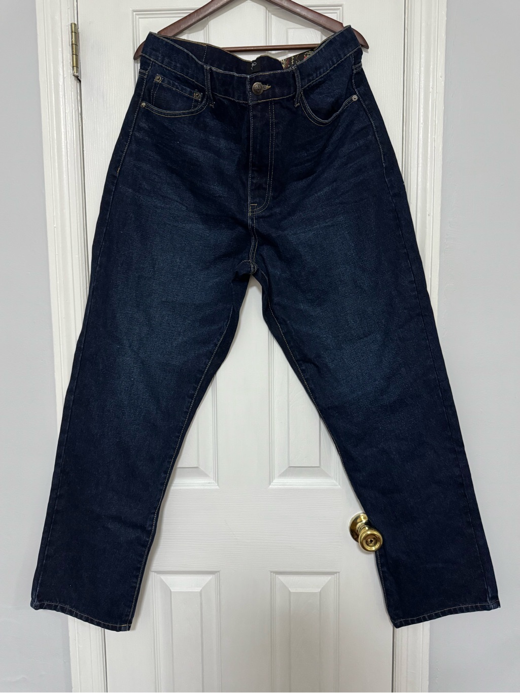 Ed Hardy Loose Fit Dark Wash Graphic Jeans Men’s Size 36 Nwt Tiger Logo Denim